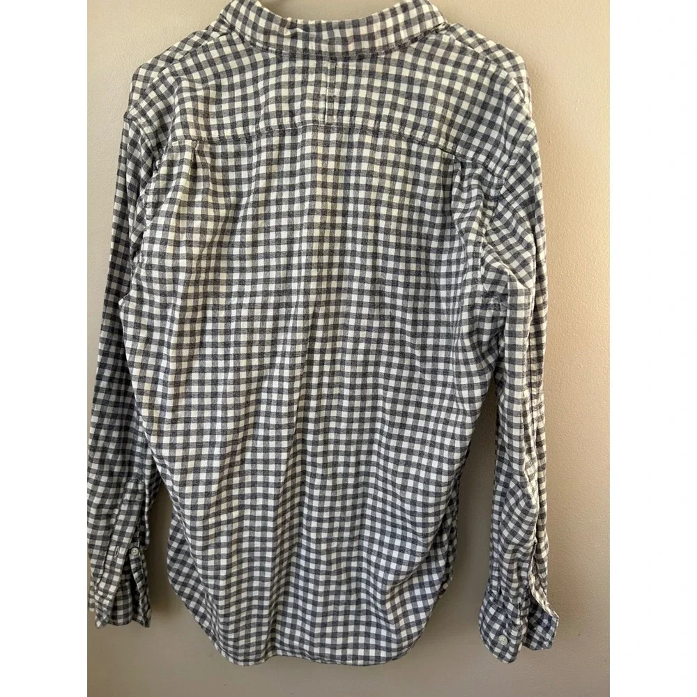 Banana Republic Camden Fit Luxe Flannel Gingham Button Down Shirt‎ Mens Medium